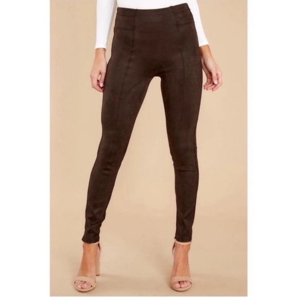 SPANX FAUX SUEDE SHAPING LEGGINGS IN BROWN 20322R Shapewear SIZE M